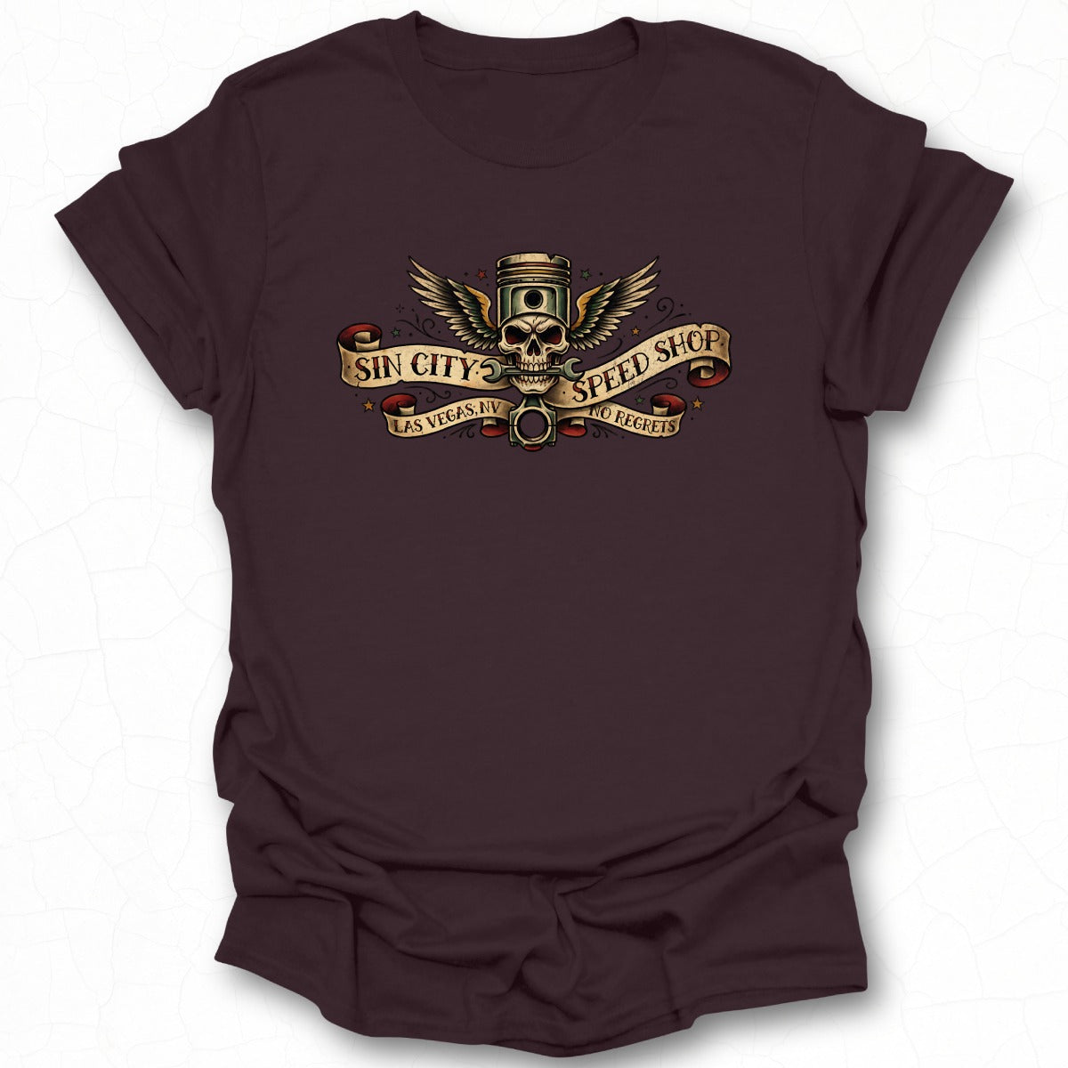 Sin City Speed Shop Las Vegas No Secrets T-shirt