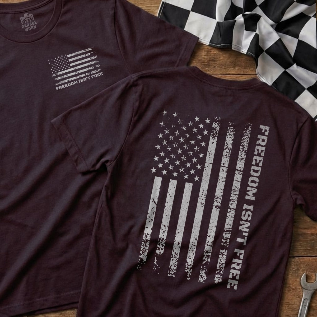 Distressed American Flag Freedom Isn't Free Shirt product type
American Flag
Freedom Isn't Free
Patriotic Shirt
USA Flag Design
Distressed Flag
Military Support
Veteran Gift
US Pride
Fourth July
American History
Flag Apparel
Grunge Flag
Independence Day
Freedom Tee
USA Design
National Pride
Graphic Tee
Distressed Look
US Patriotic
American Theme
