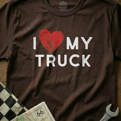I Love My Truck Graphic Tee for Truck Enthusiasts
