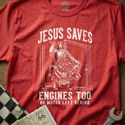 JESUS SAVES ENGINES TOO NO MOTOR LEFT BEHIND product type