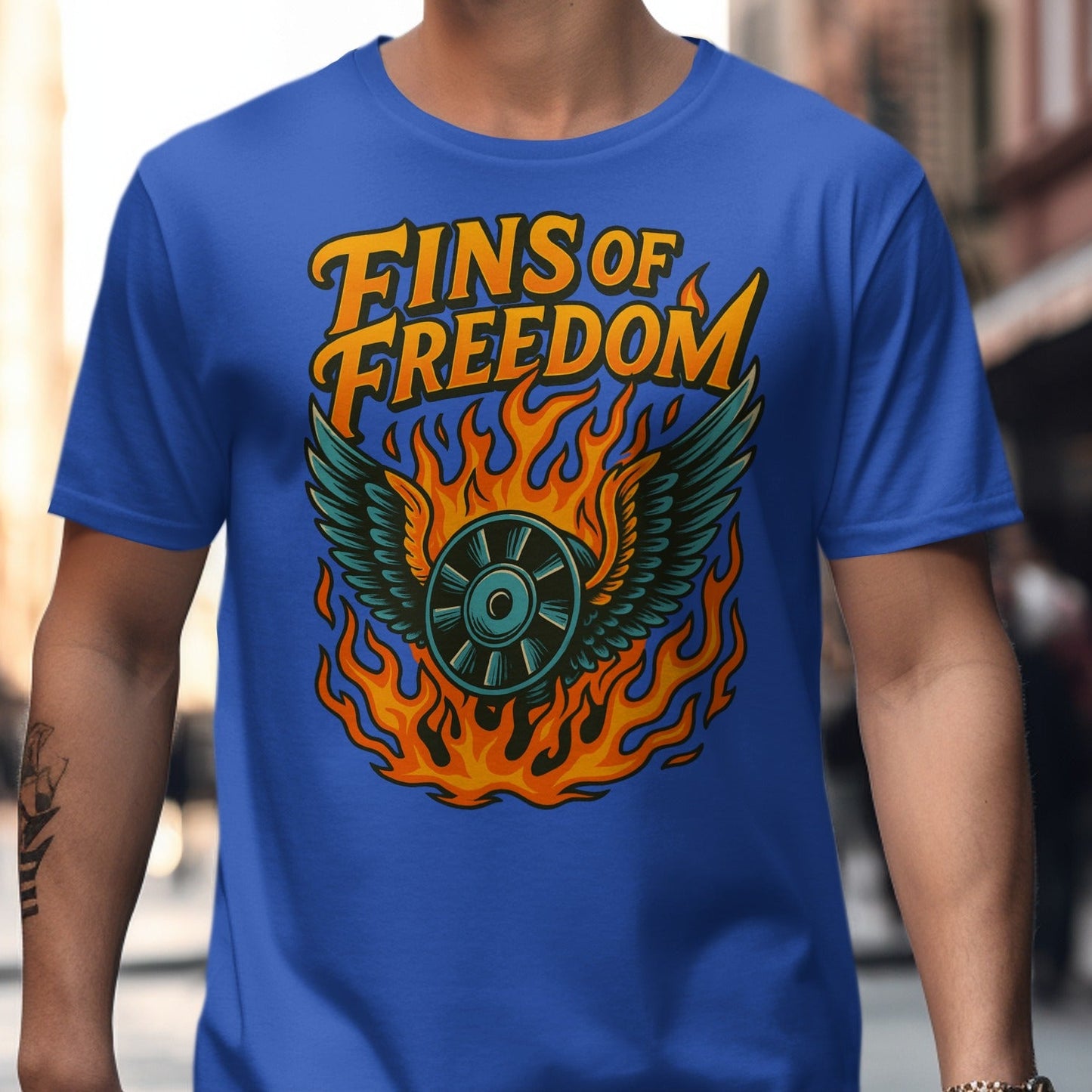 Fins of Freedom Graphic Print T-Shirt product type