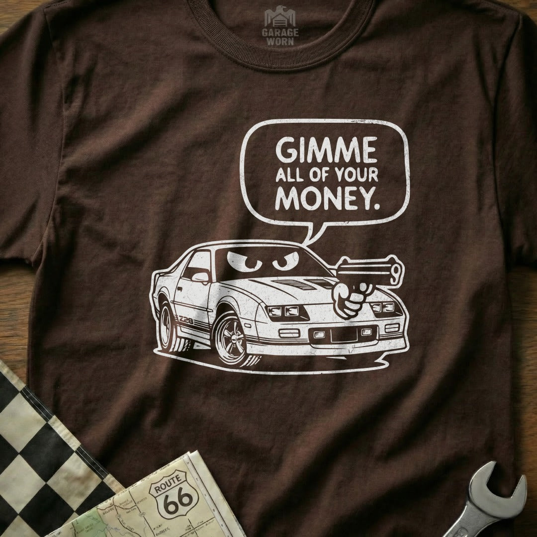 Gimme All Of Your Money Angry Car Gun product type