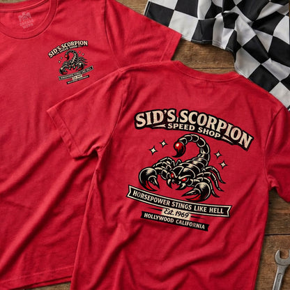 Sid's Scorpion Speed Shop Horsepower T-Shirt