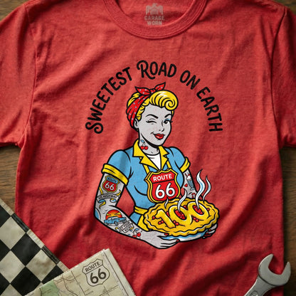 SWEETEST ROAD ON EARTH Pin-Up Route 66 Pie Design product type