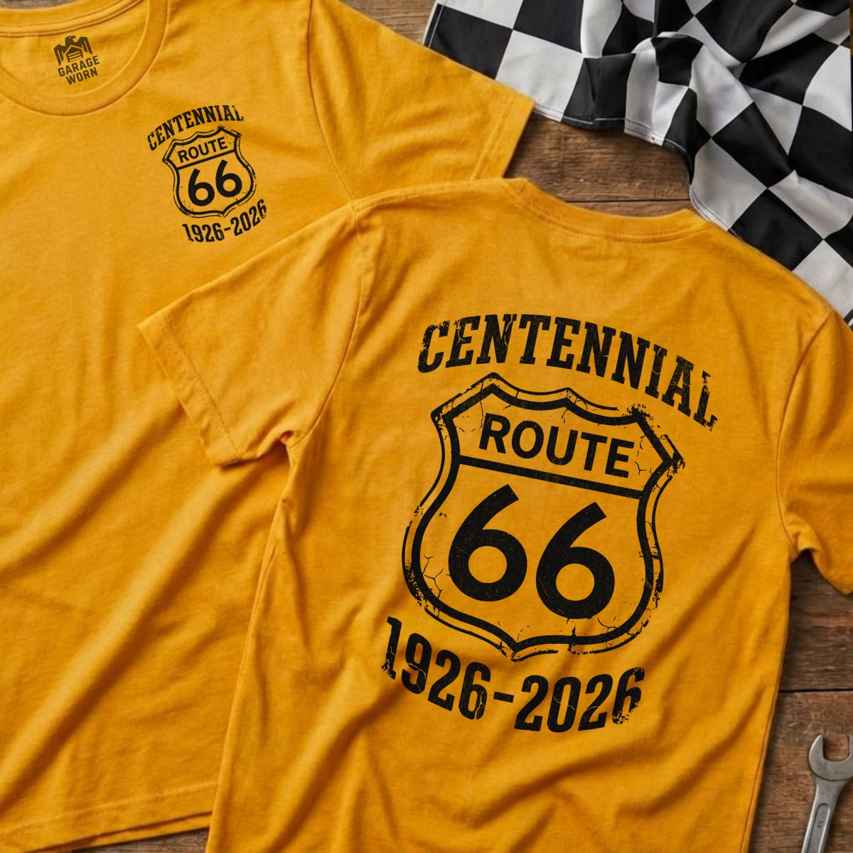 Centennial Route 66 1926-2026 Yellow T-Shirt product type