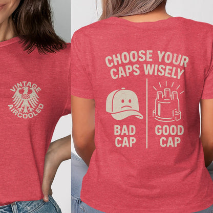 Choose Your Caps Wisely Graphic Vintage Tee product