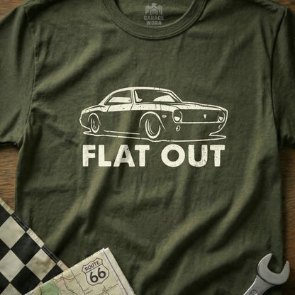 Flat Out Classic Car Graphic Design Apparel