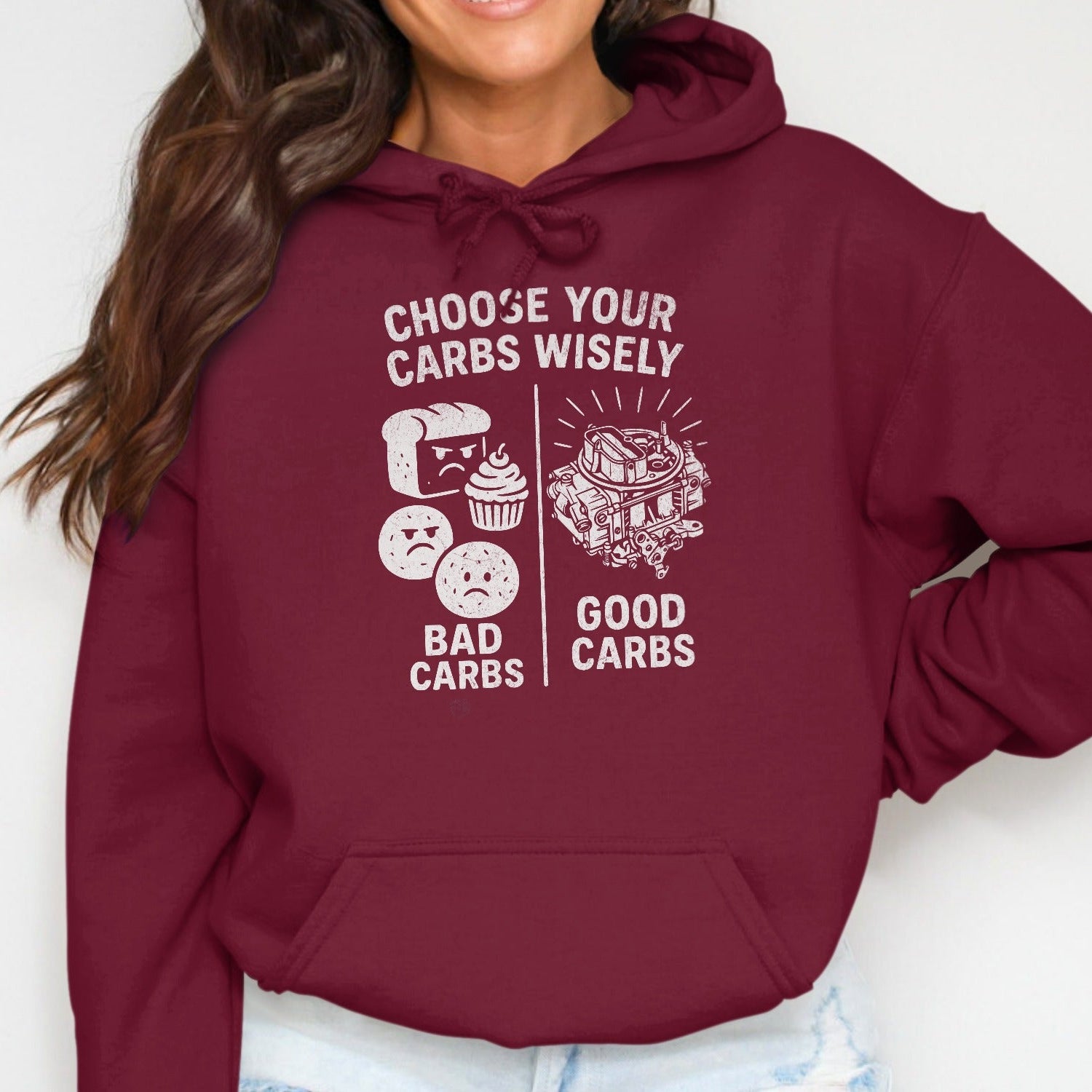 Choose Your Carbs Wisely Bad Carbs Good Carbs Hoodie