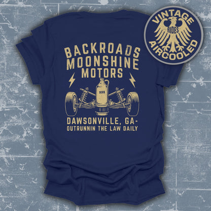 Backroads Moonshine Motors Dawsonville GA Vintage Shirt