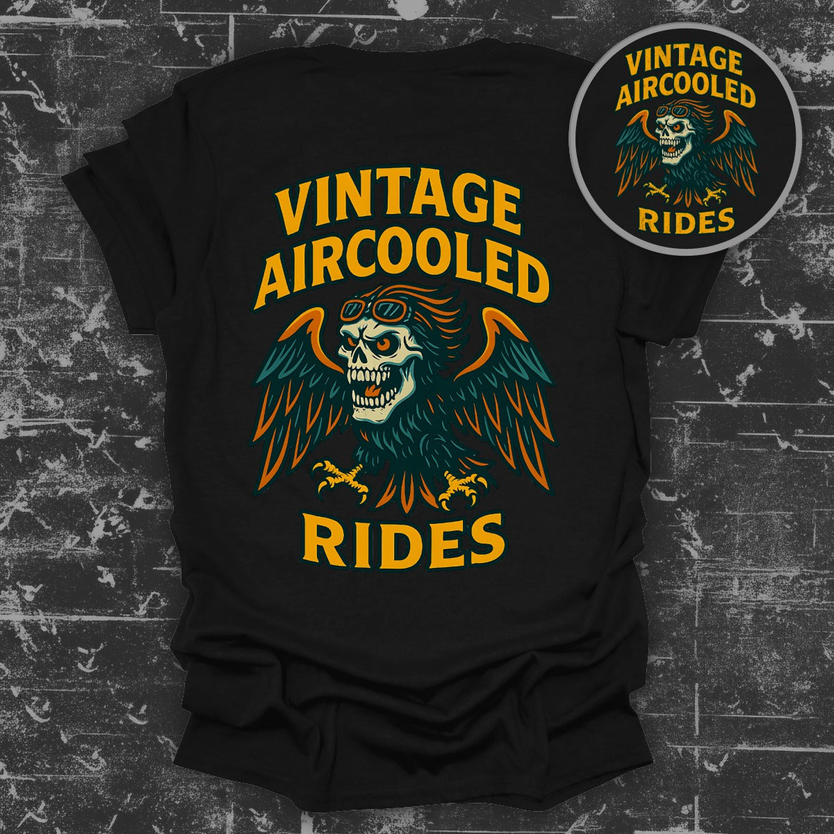 Vintage Aircooled Rides Graphic Tee shirt product