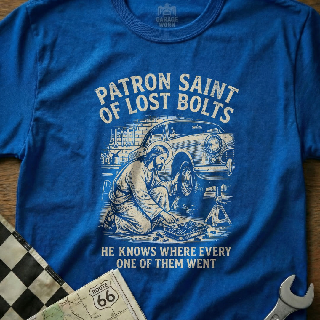 PATRON SAINT OF LOST BOLTS HE KNOWS WENT product type
