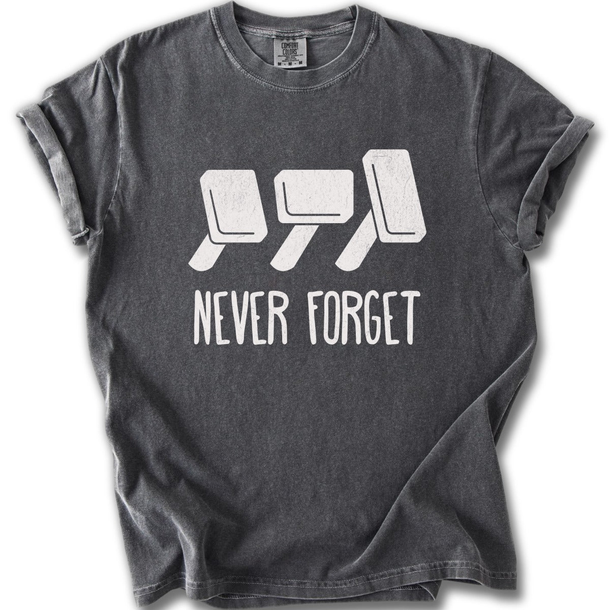 Never Forget Retro Floppy Disk Graphic T-Shirt