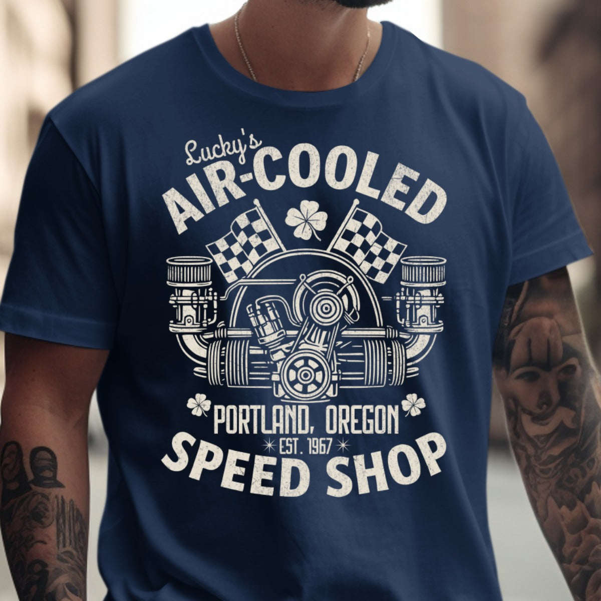 Lucky's Air-Cooled Speed Shop Graphic T-Shirt product
