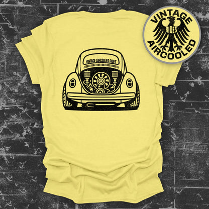 Vintage Aircooled Rides Yellow Graphic T-Shirt