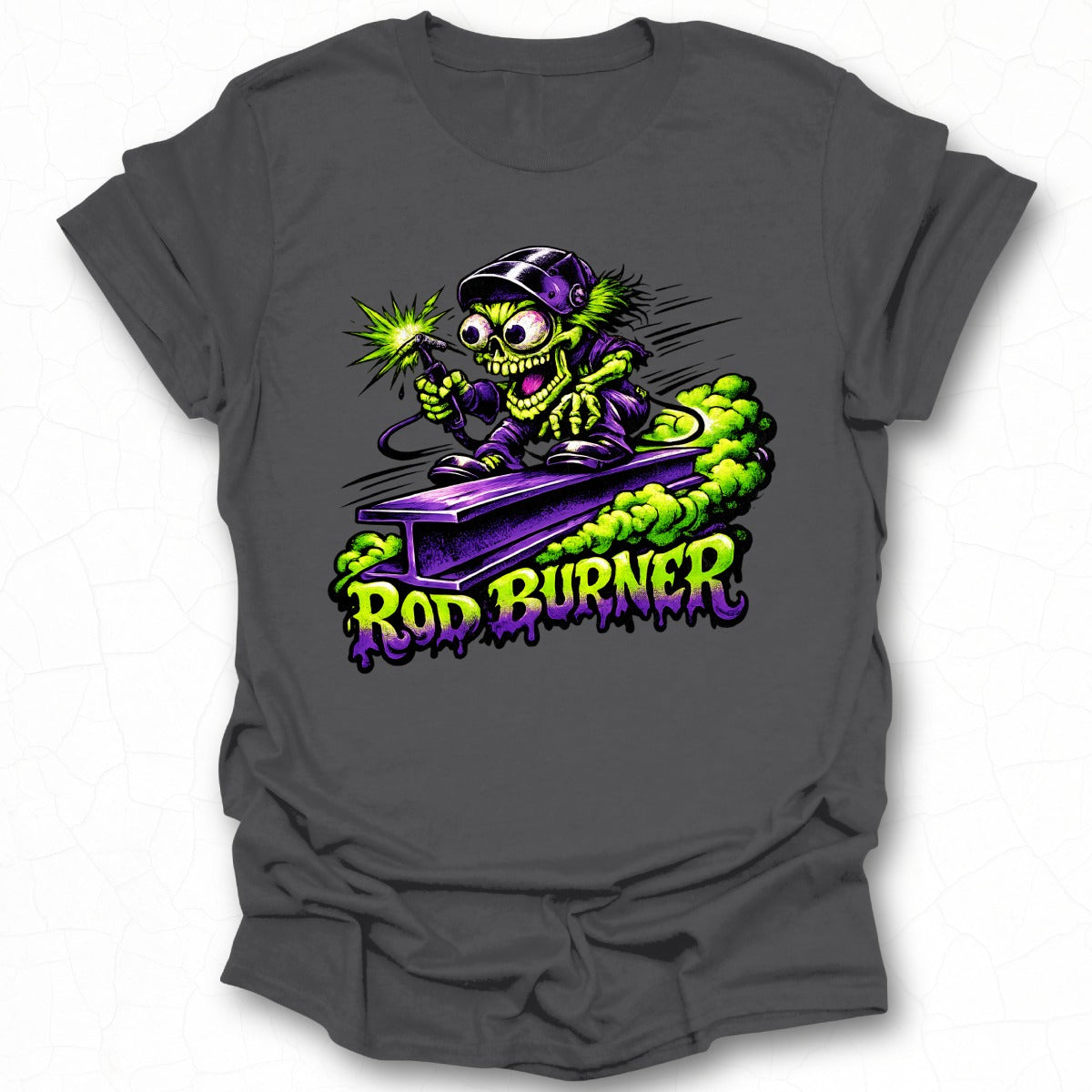 Rod Burner Graphic Tee with Vivid Skull Design