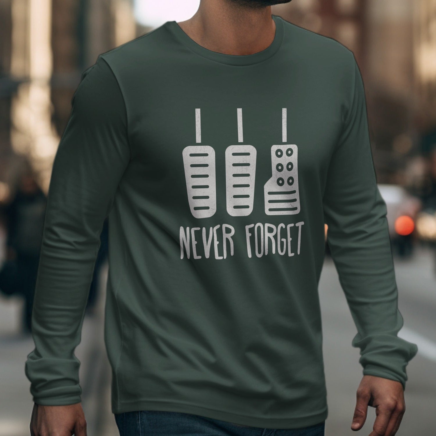 Retro Never Forget Cassette Graphic Long Sleeve Shirt