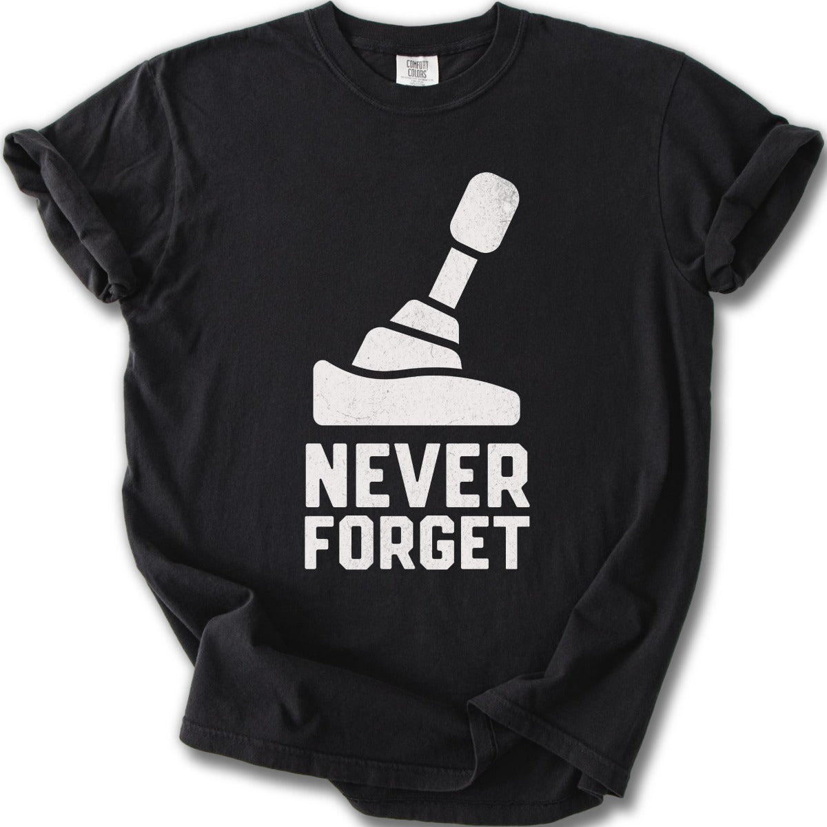 Never Forget Graphic Print T-shirt for Nostalgia Fans