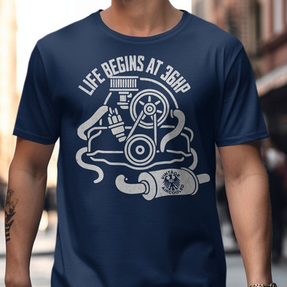 Life Begins at 36HP Graphic Tee product type