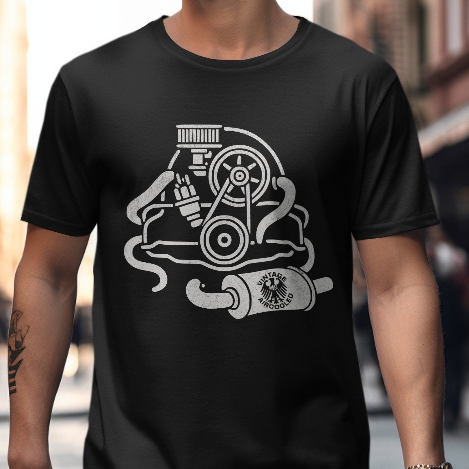 Unique Gear Engine Graphic Tees for Automotive Fans product type