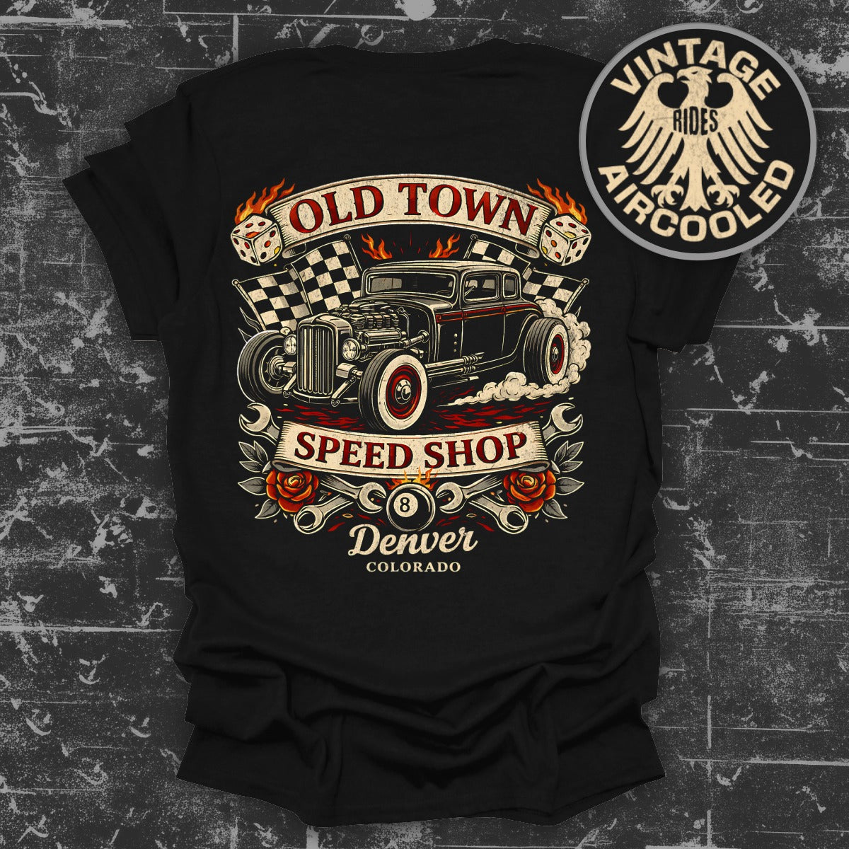 Old Town Speed Shop Denver Colorado Vintage Shirt
