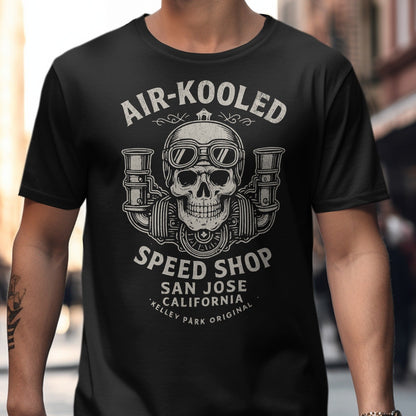Air-Kooled Speed Shop Skull Design T-shirt product