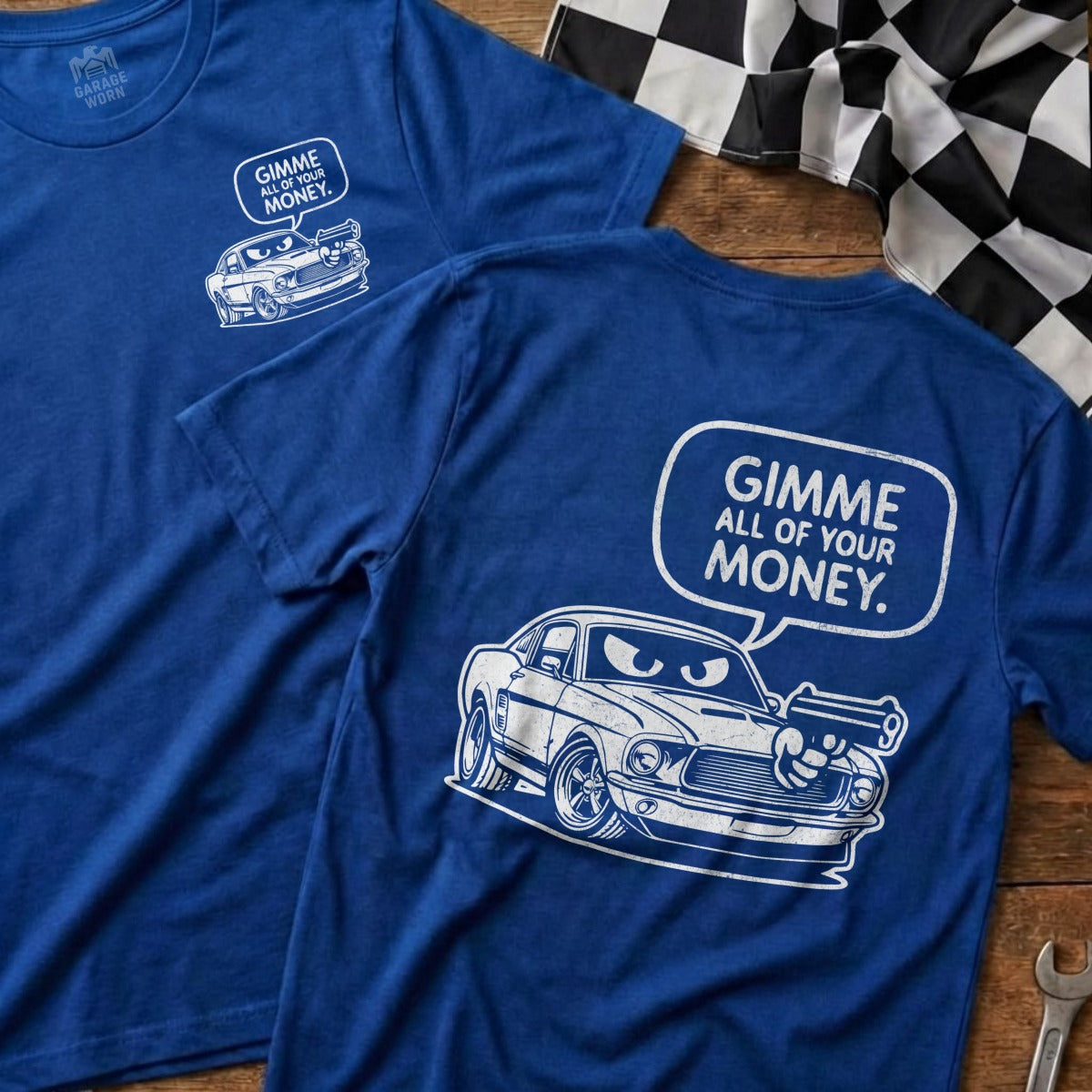 Gimme All Of Your Money Car Graphic T-shirt