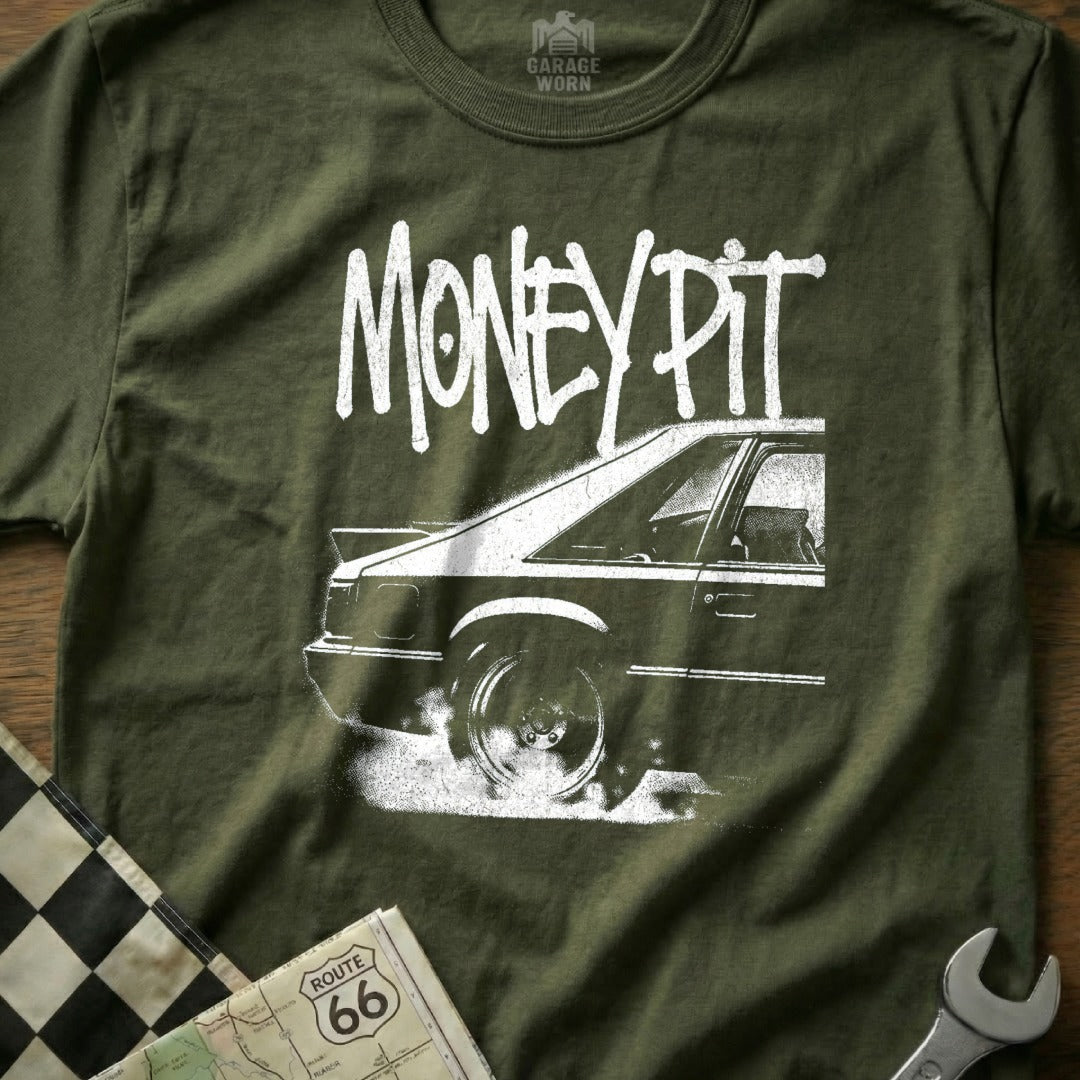 Money Pit Car Graphic T-Shirt for Enthusiasts