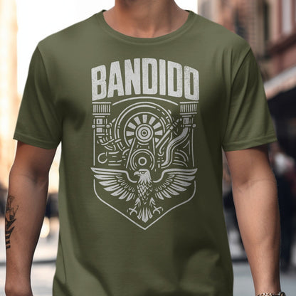 Bandido Graphic T Shirt with Eagle and Engine Design product type