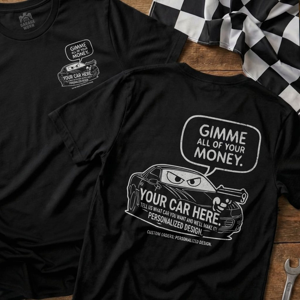 Gimme All Of Your Money Personalized Car Design product type