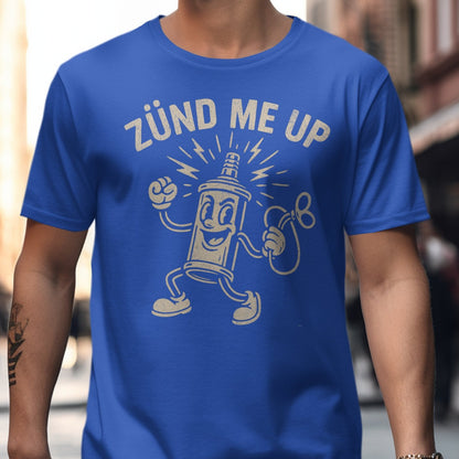 Zünd Me Up Blue Short Sleeve Graphic Shirt product