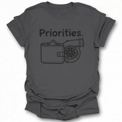 Priorities T-shirt with Wallet and Turbo Graphic