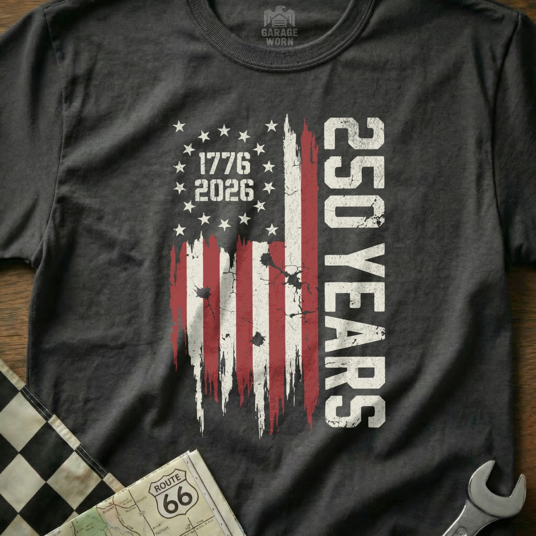 Distressed American Flag 1776 2026 250 Years product type