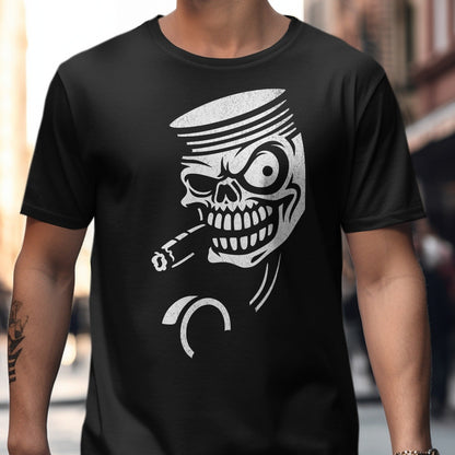 Skull with Cigarette Graphic Design T-shirt product