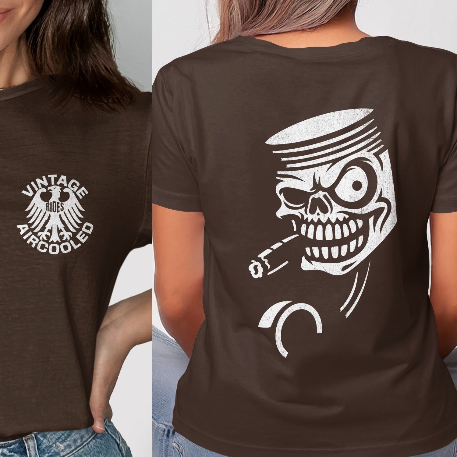 Vintage Aircooled Graphic Tee with Skull Design product type
