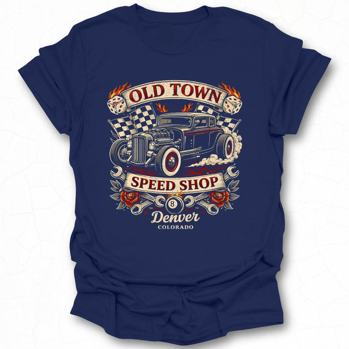 Old Town Speed Shop Denver Colorado Graphic T-Shirt