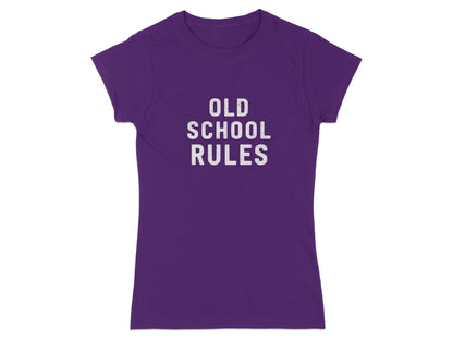 Old School Rules Graphic Tee Retro Style Shirt