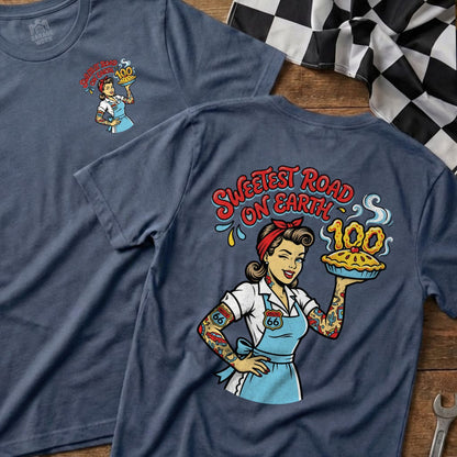 Sweetest Road On Earth Pinup Lady Route 66 Pie product type