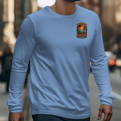 Light blue long sleeve shirt with "End of the Road Key West" graphic.
