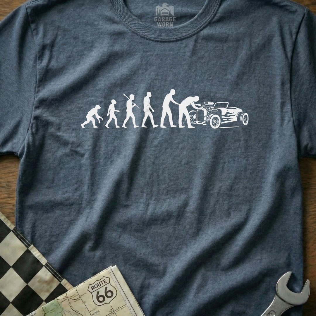 Evolution of Car Mechanics Graphic Tee Shirt