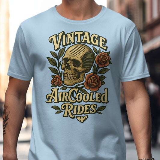 Vintage Air Cooled Rides Skull T-shirt product type