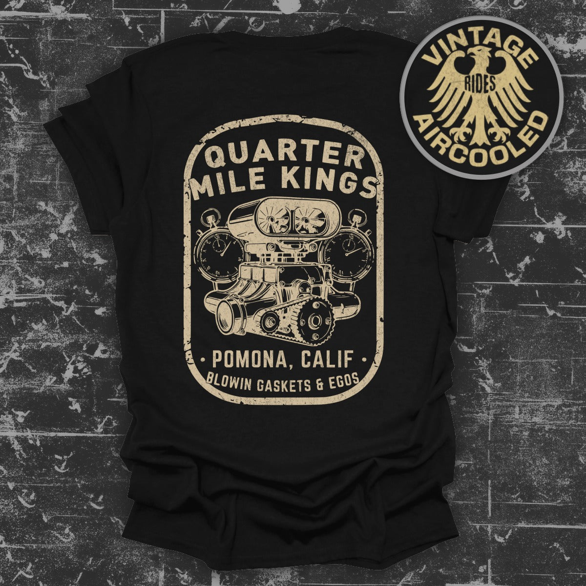 Quarter Mile Kings Pomona Calif Vintage Rides T-shirt