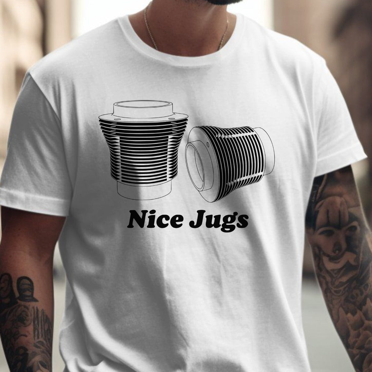 Nice Jugs Graphic Tee Shirt Funny Humorous Shirt product