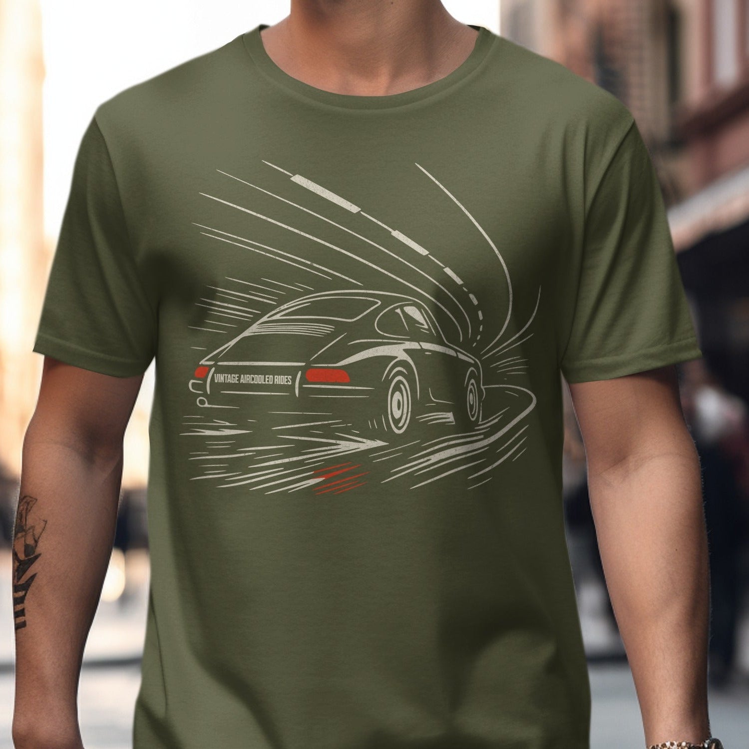 Vintage Racing Car Graphic Printed T Shirt product type
