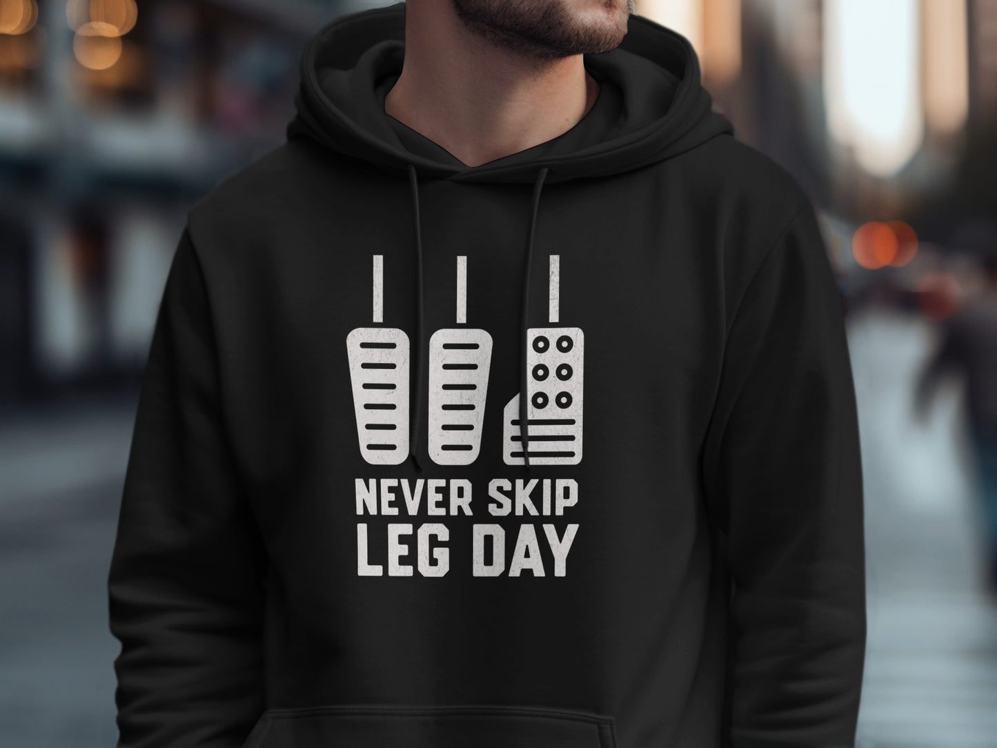 Never Skip Leg Day Funny Workout Hoodie