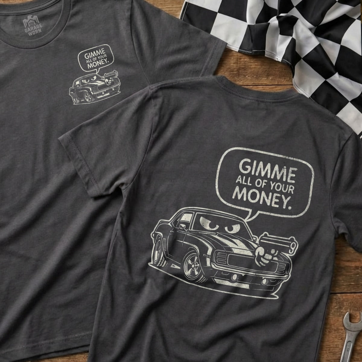 Gimme All of Your Money Car Graphic T-shirt