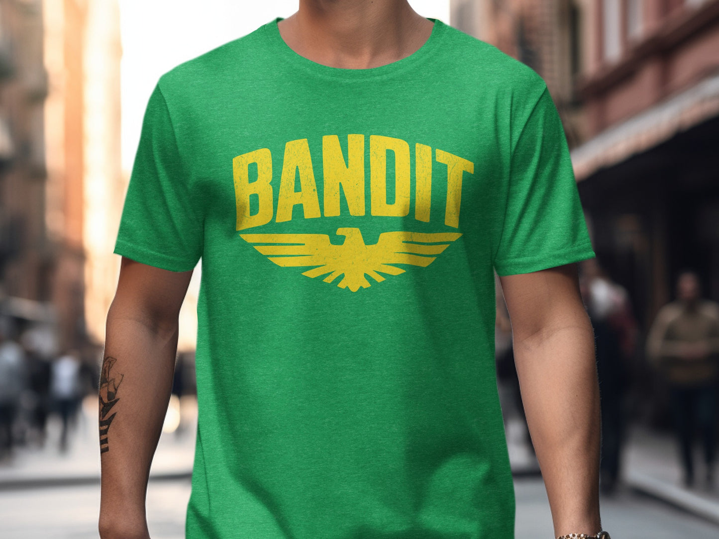 Bold Green Bandit Eagle Graphic T-Shirt product type