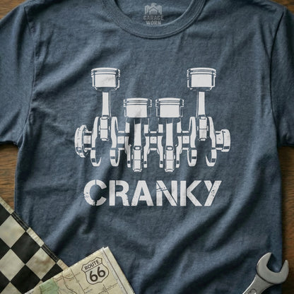 Cranky Engine Crankshaft Graphic Design Shirt