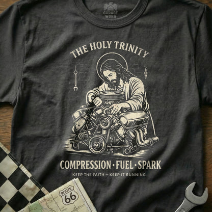 The Holy Trinity Compression Fuel Spark product type
Holy Trinity, Compression Fuel Spark, Car Engine, Mechanic Art, Automotive Culture, Jesus Design, Hot Rod, Garage Worn, Route 66, Vintage Car, Retro Style, Engine Repair, Car Enthusiast, Divine Mechanic, Auto Shop, Grease Monkey, Spark Plug, Wrench Tool, Unique Graphic, Faith Running