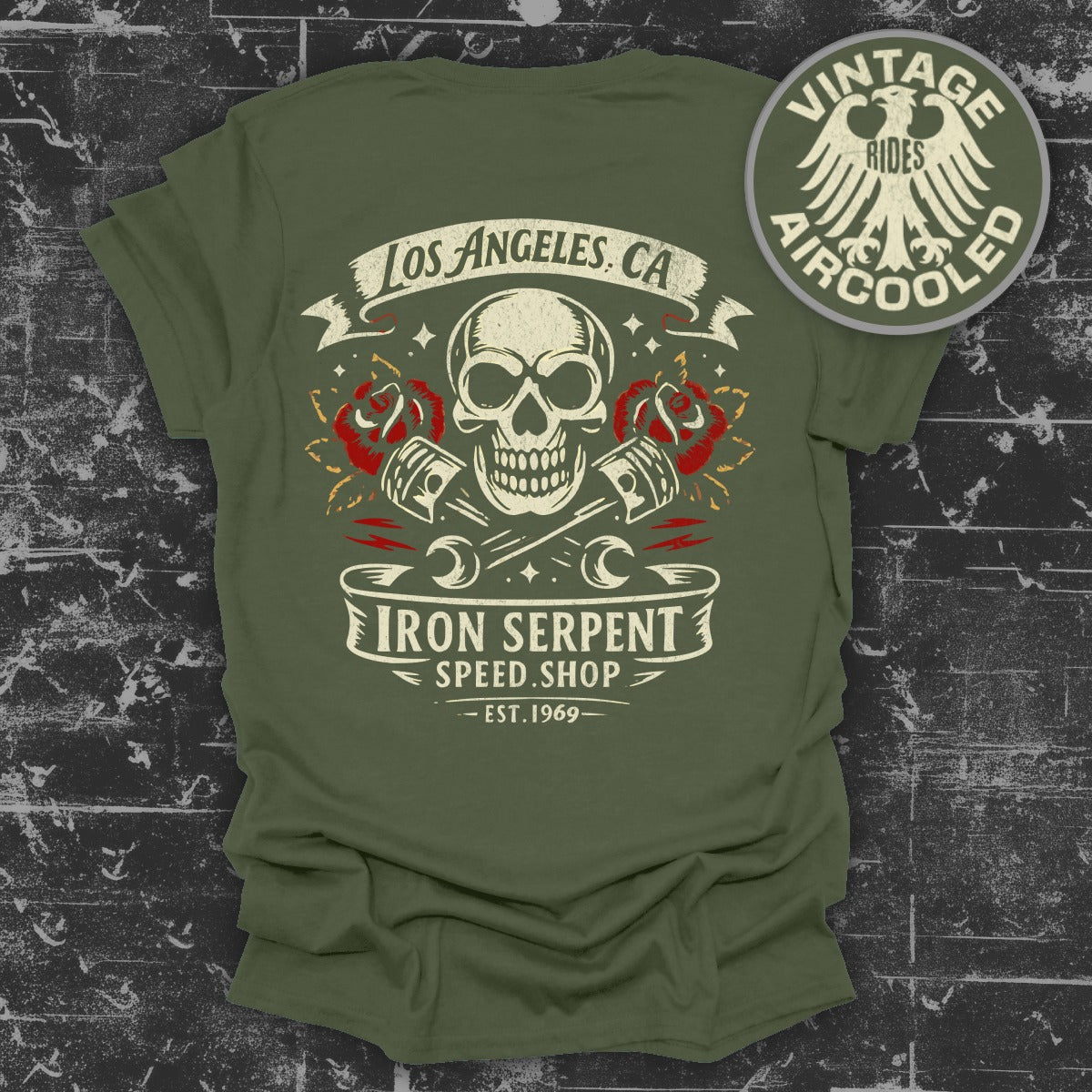 Los Angeles CA Iron Serpent Speed Shop Shirt