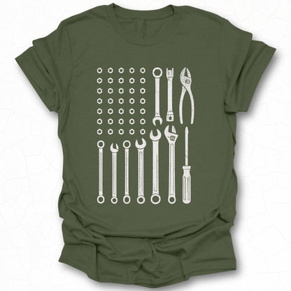 Unique Patriotic Tool Themed Graphic T-Shirt Gift